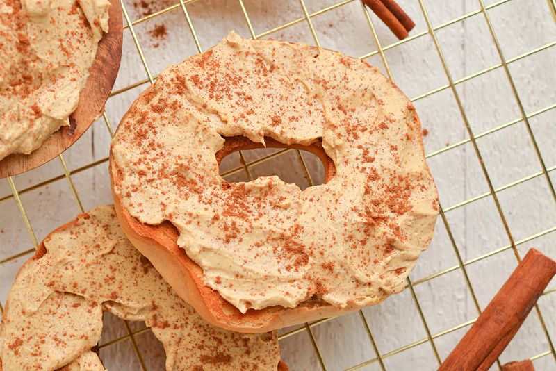 Pumpkin Cream Cheese Bagel