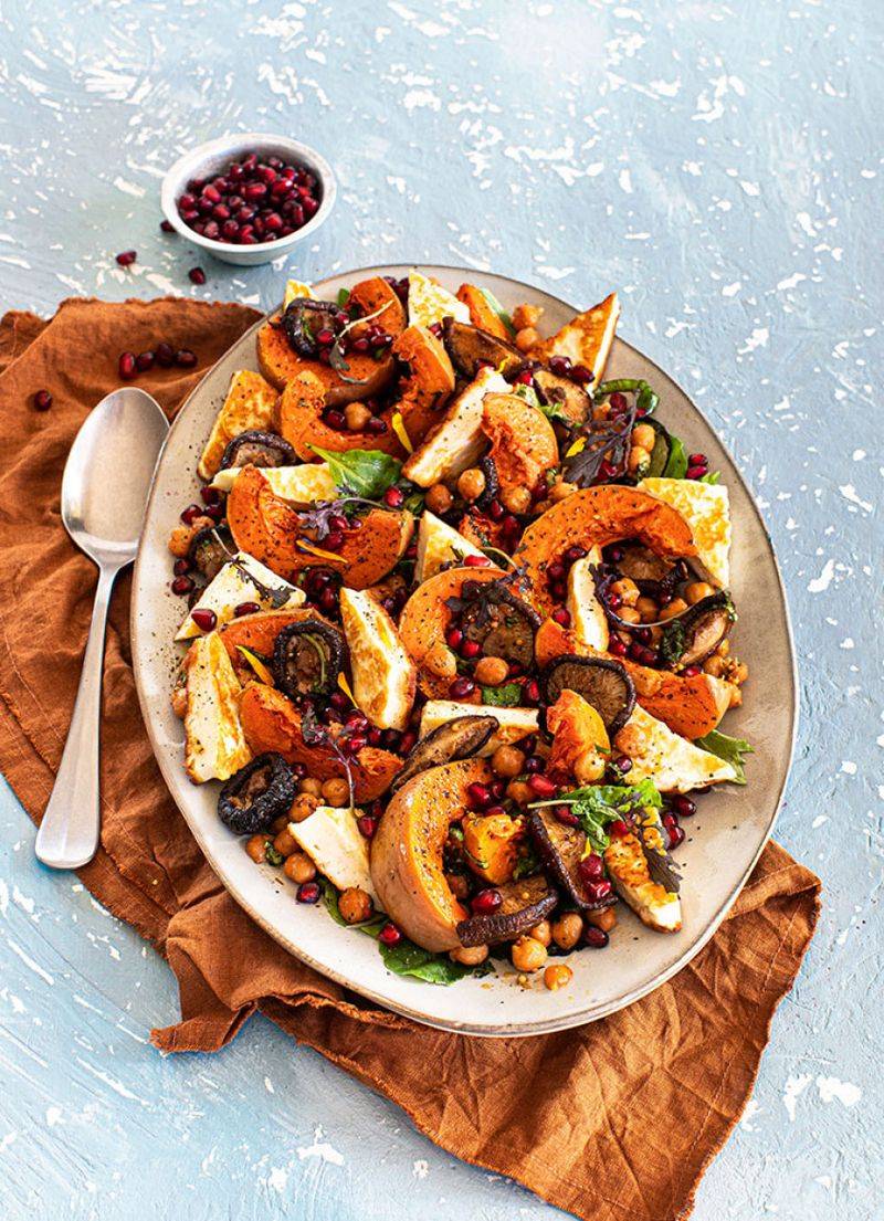 Roasted Pumpkin and Halloumi Salad
