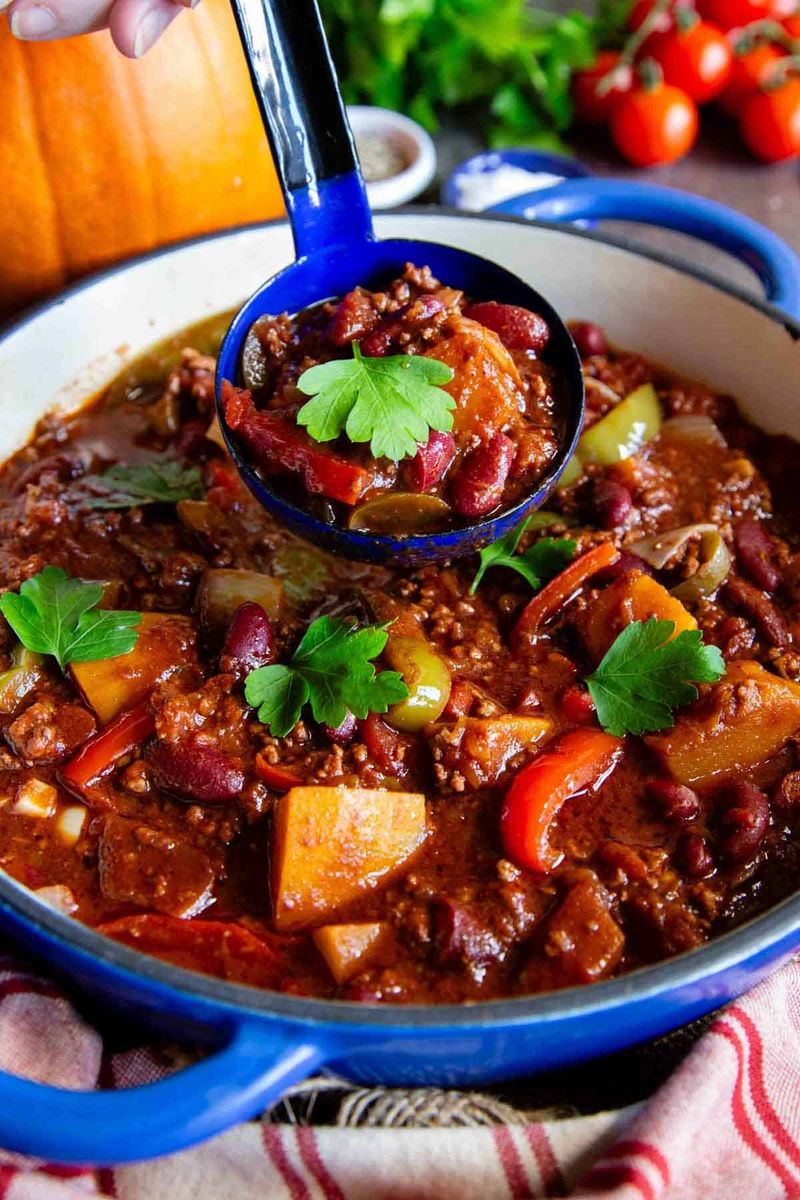 Slow Cooker Pumpkin and Beef Chilli