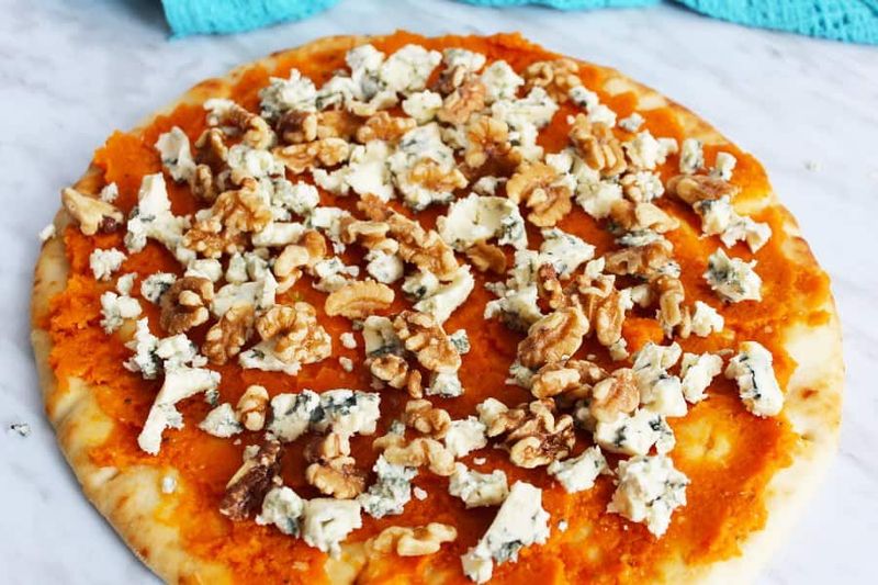 Pumpkin and Blue Cheese Pizza