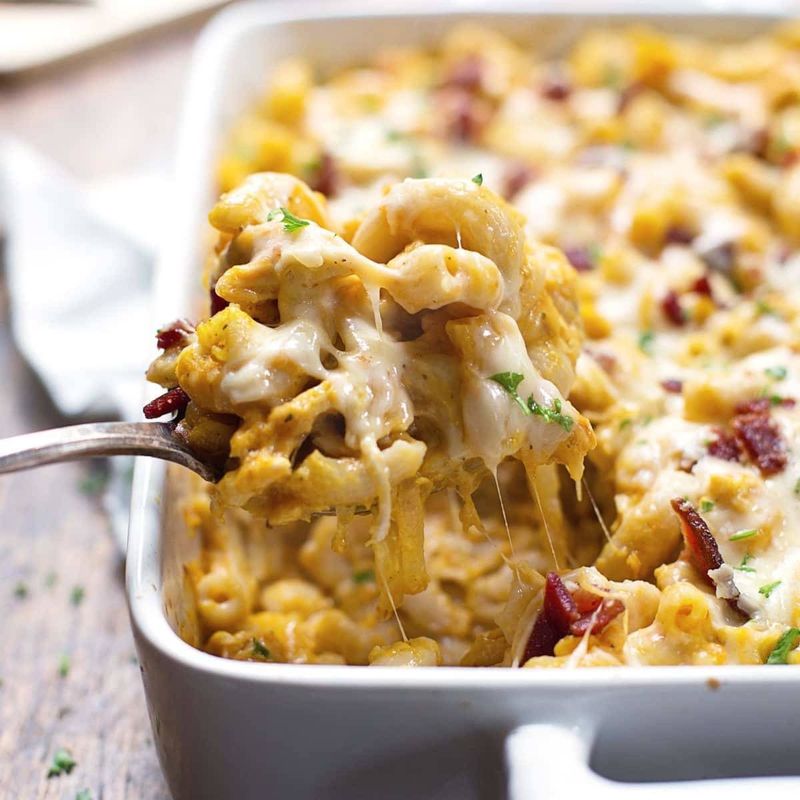 Creamy Pumpkin Pasta Bake