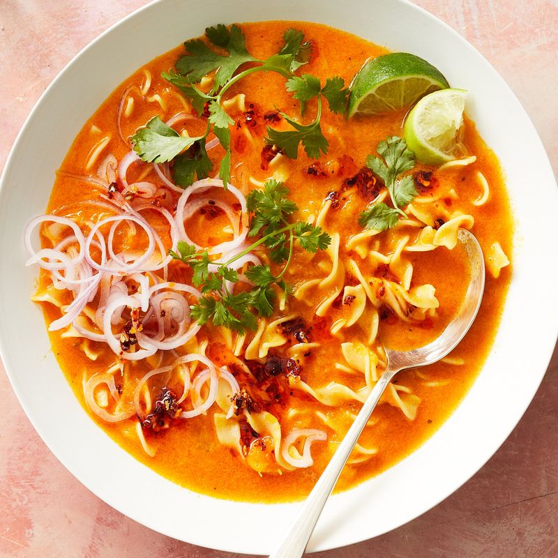 Pumpkin and Coconut Noodle Broth