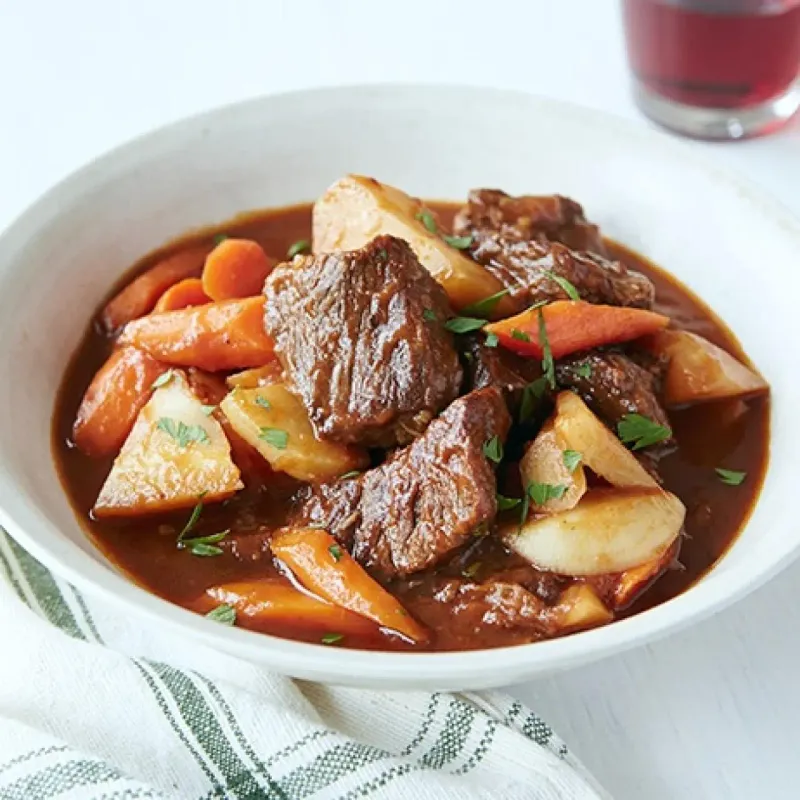 Slow Cooker Beef and Root Vegetable Stew
