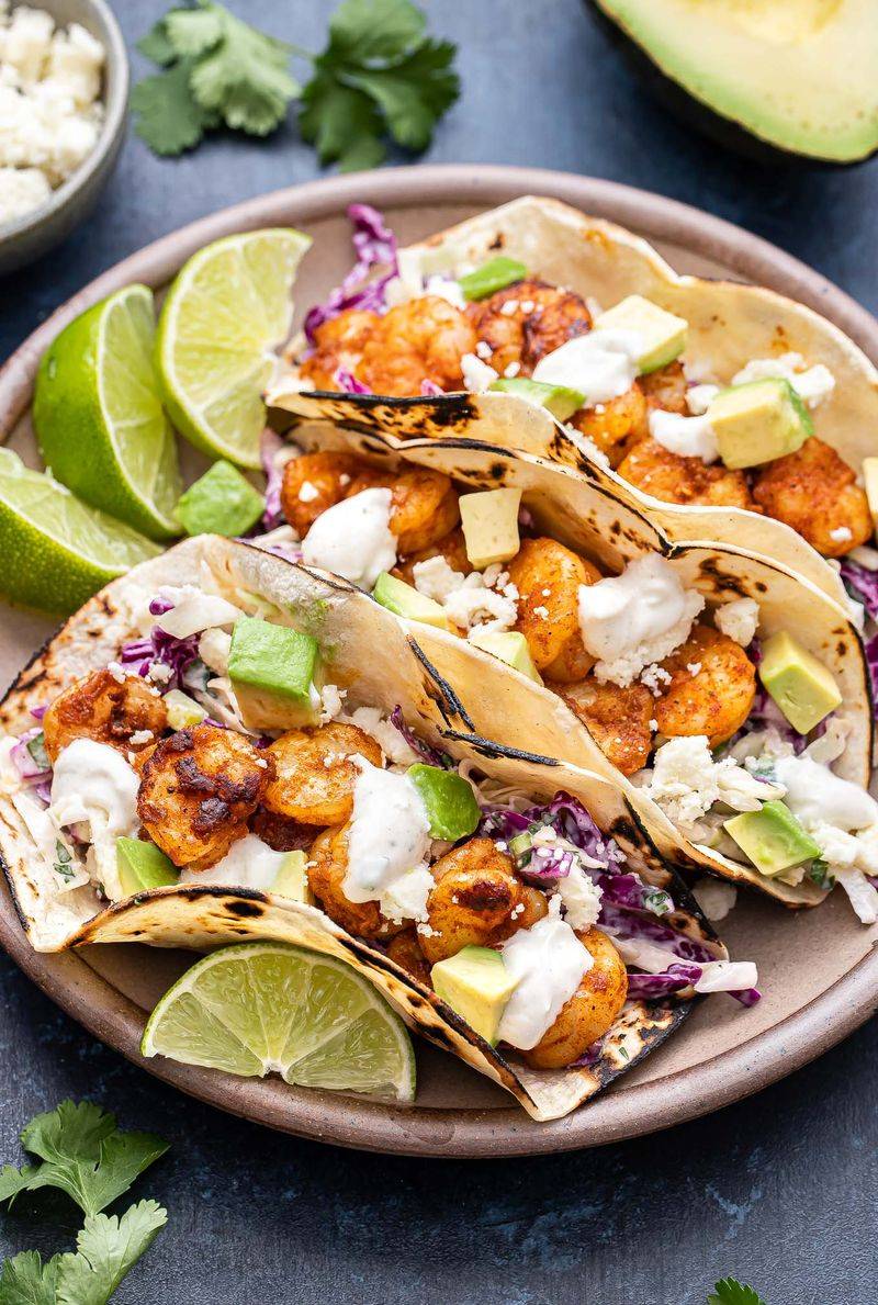 Frozen Shrimp Tacos with Slaw