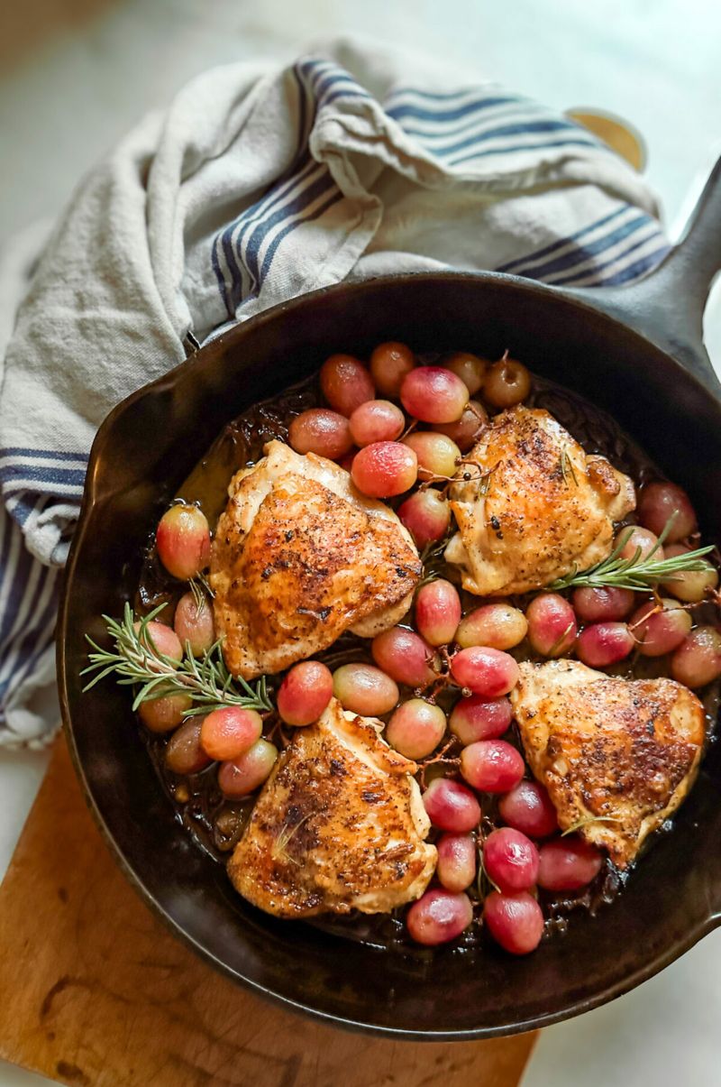 Grape and Balsamic Chicken Thighs