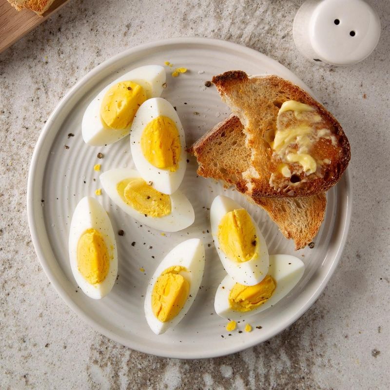 Hard Boiled Eggs with Whole Grain Toast