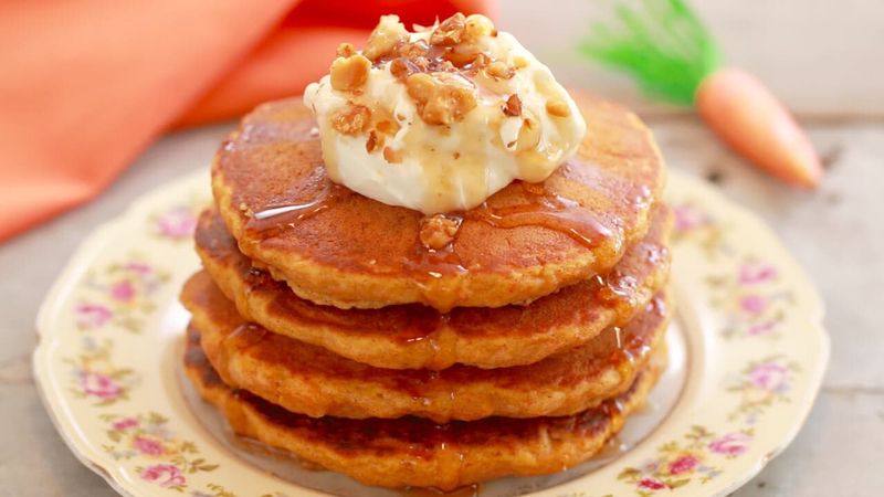 Carrot Cake Mini Pancakes