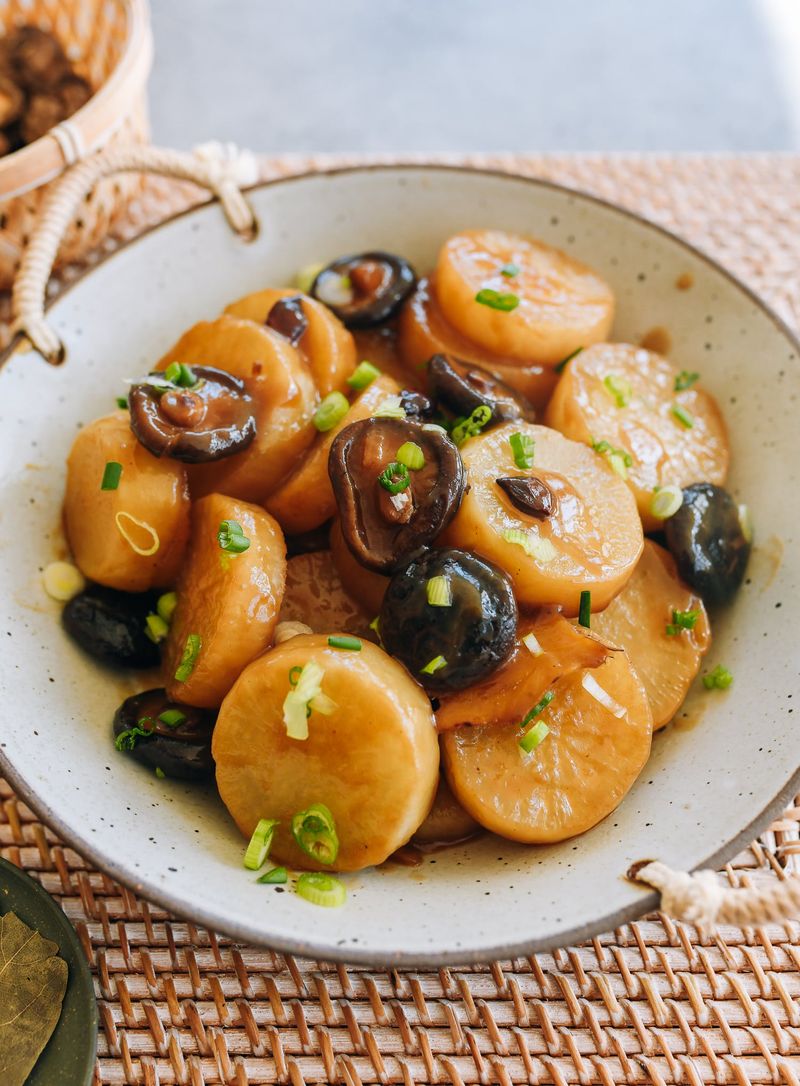 Braised Daikon with Soy and Ginger