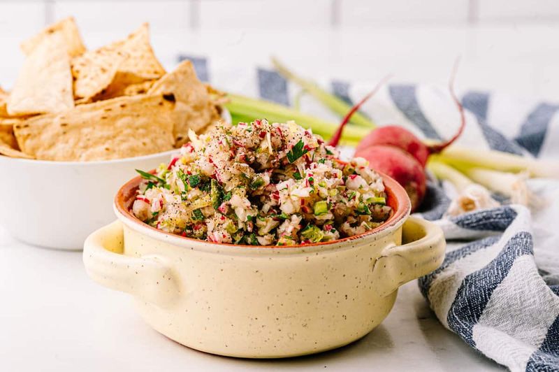 Spicy Radish Salsa for Chips and Grilled Fish