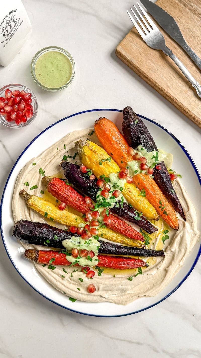 Roasted Vegetable And Hummus Platter