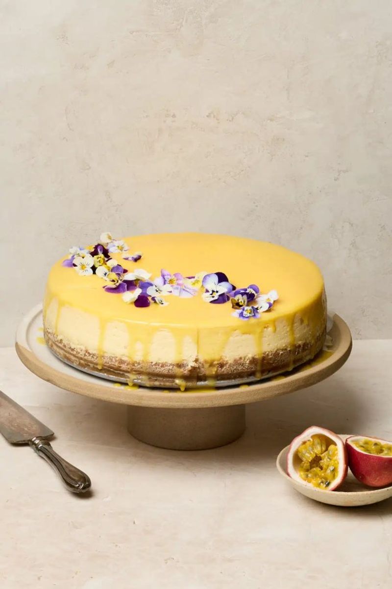 Mango Passion Fruit Cheesecake