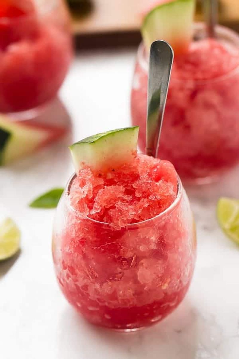 Watermelon Sorbet Granita