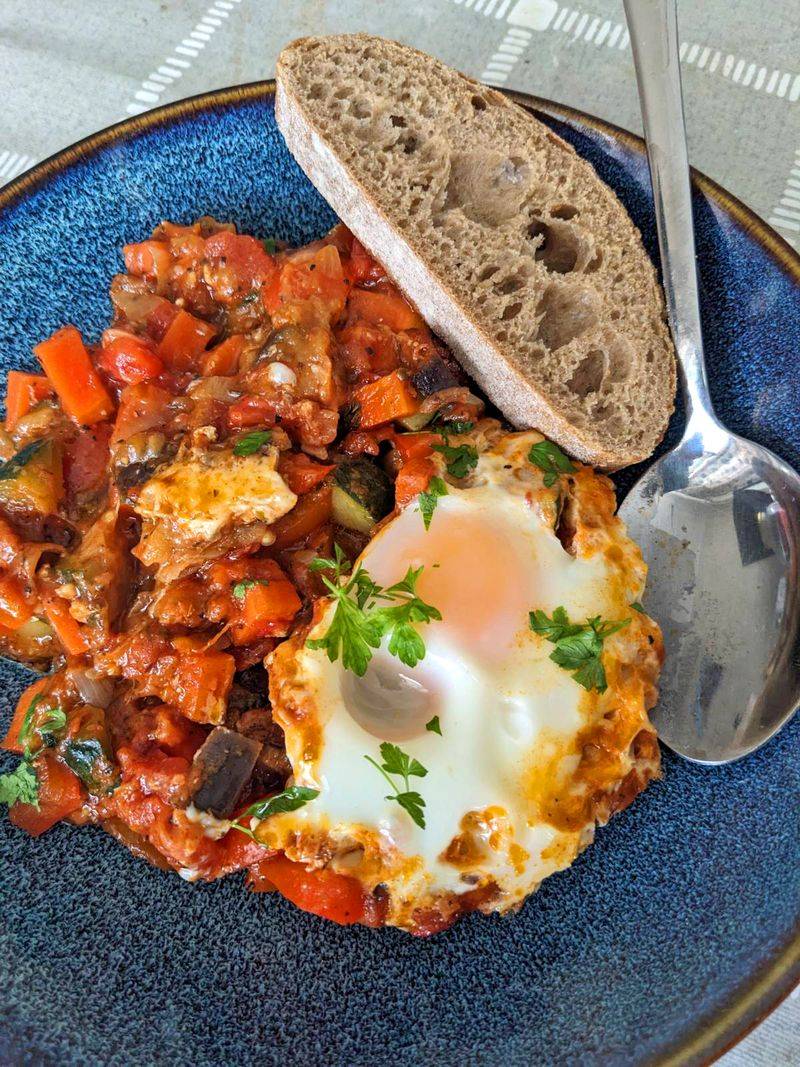 Pisto con Huevo (Spanish Ratatouille with Eggs)