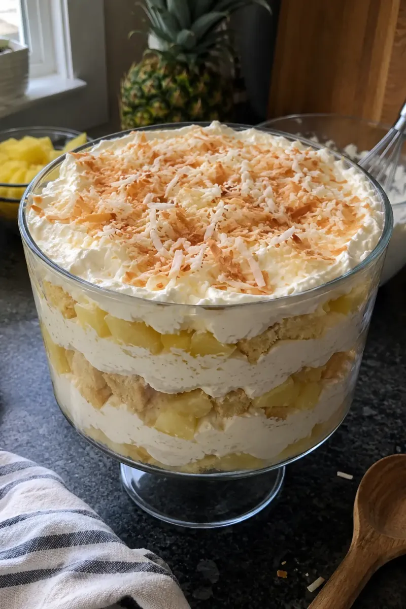 Pineapple and Coconut Cream Trifle
