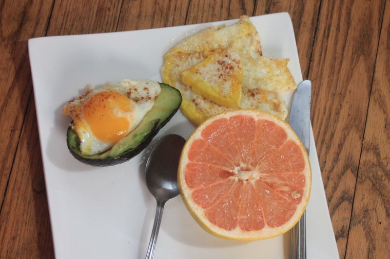 Grapefruit with Soft-Boiled Eggs