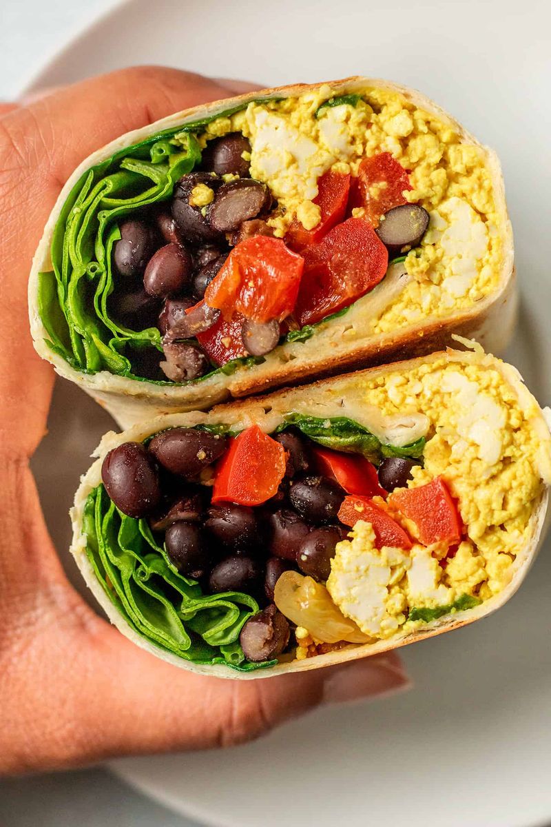 Black Bean and Egg Breakfast Burrito