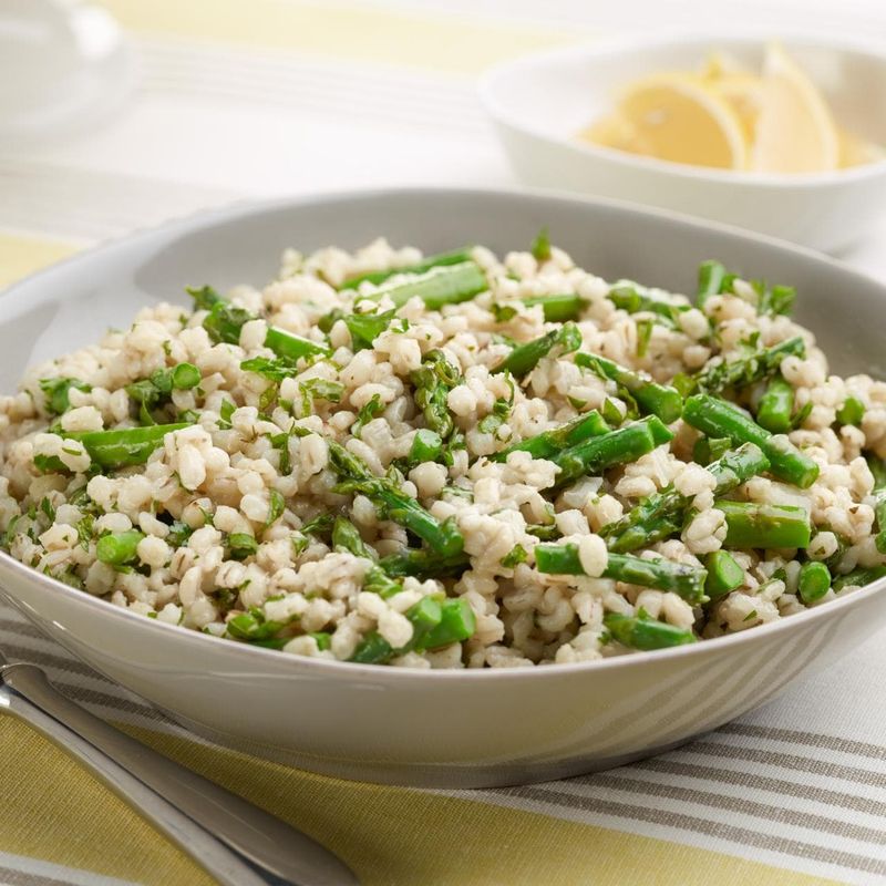 Herbed Barley Risotto with Asparagus and Parmesan