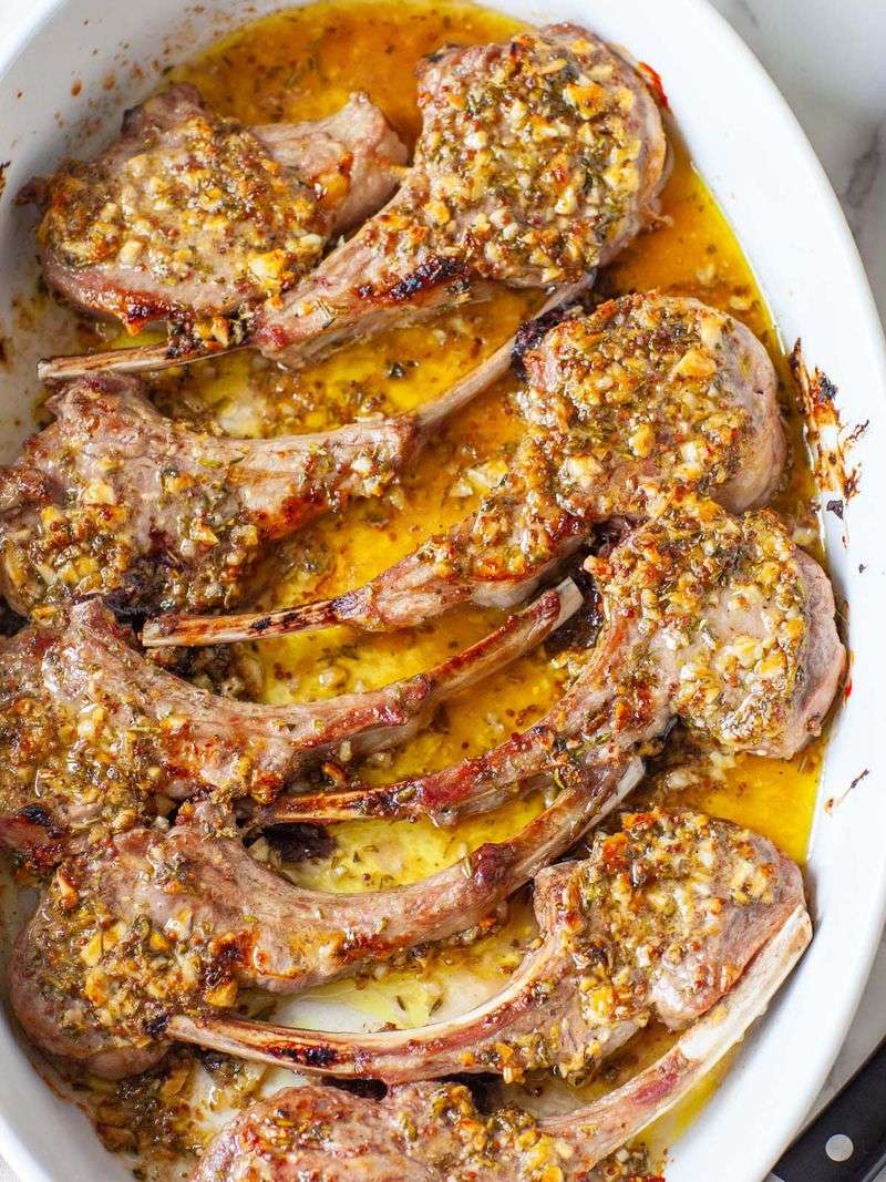 Roasted Garlic Lamb Chops