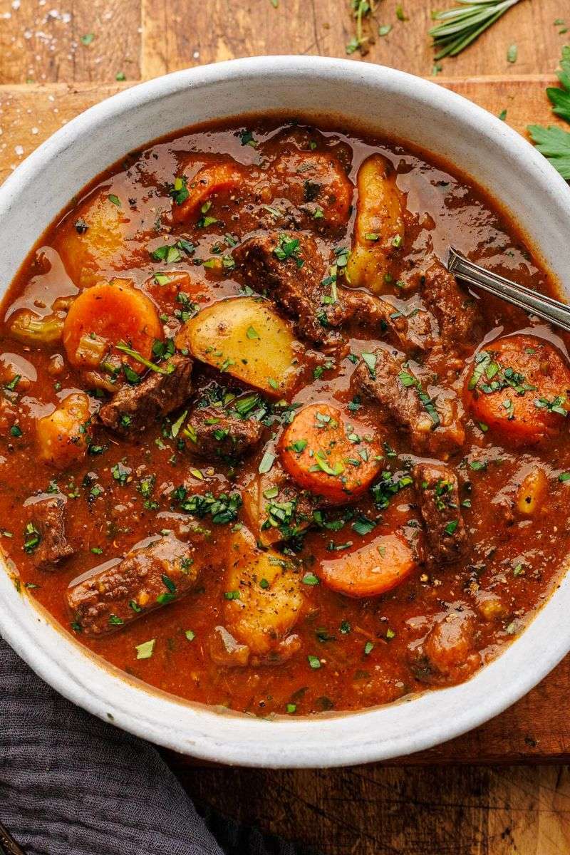 Roasted Garlic Beef Stew