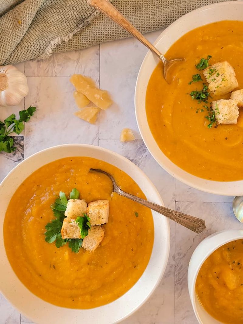 Roasted Garlic Butternut Squash Soup