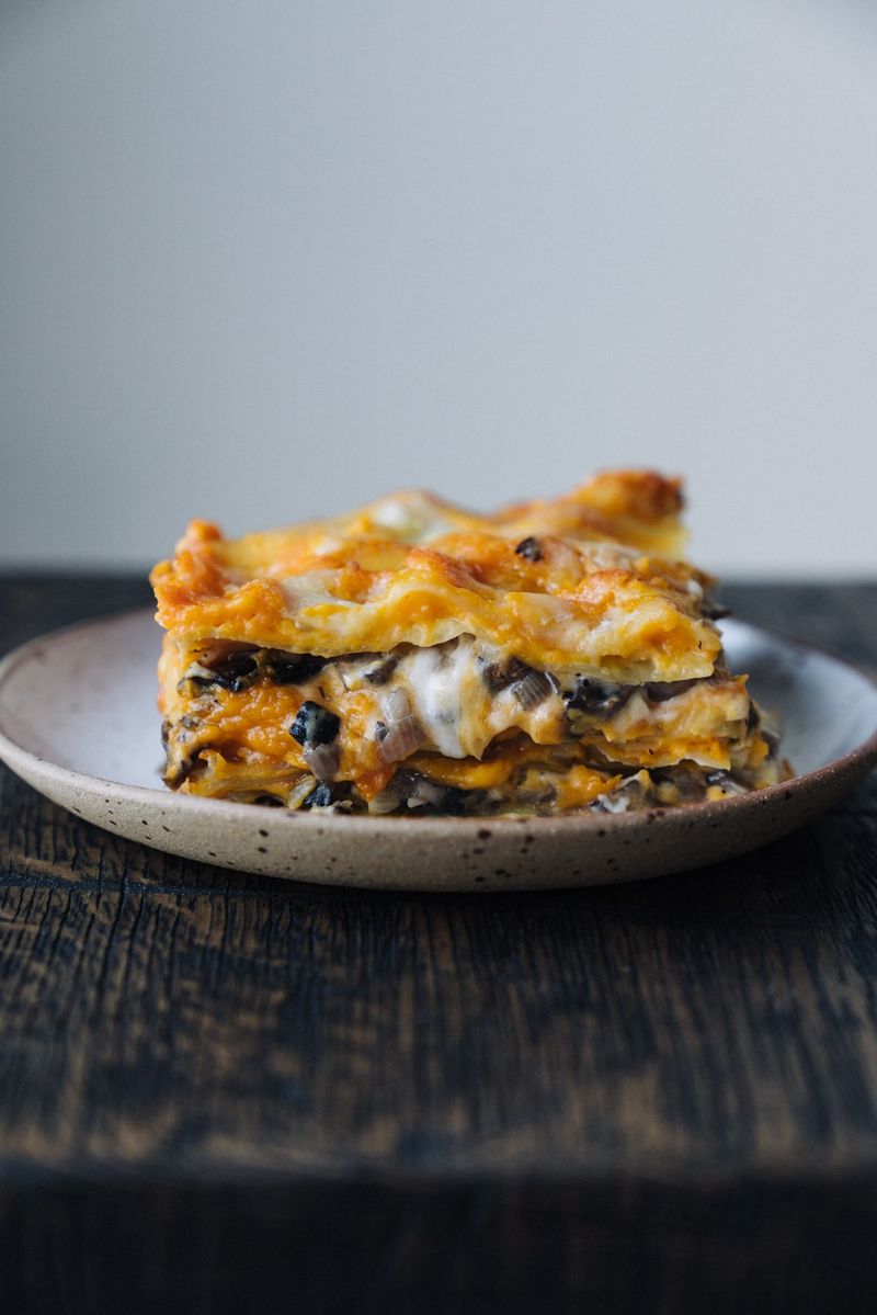 Pumpkin and Mushroom Lasagne