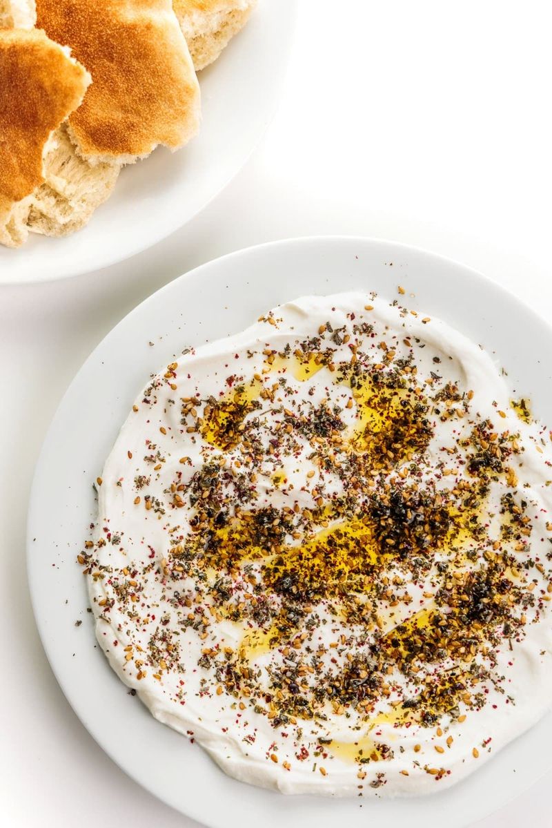 Za'atar Spiced Hard-Boiled Eggs With Labneh