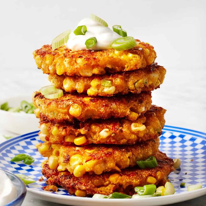 Spicy Corn and Cheddar Fritters