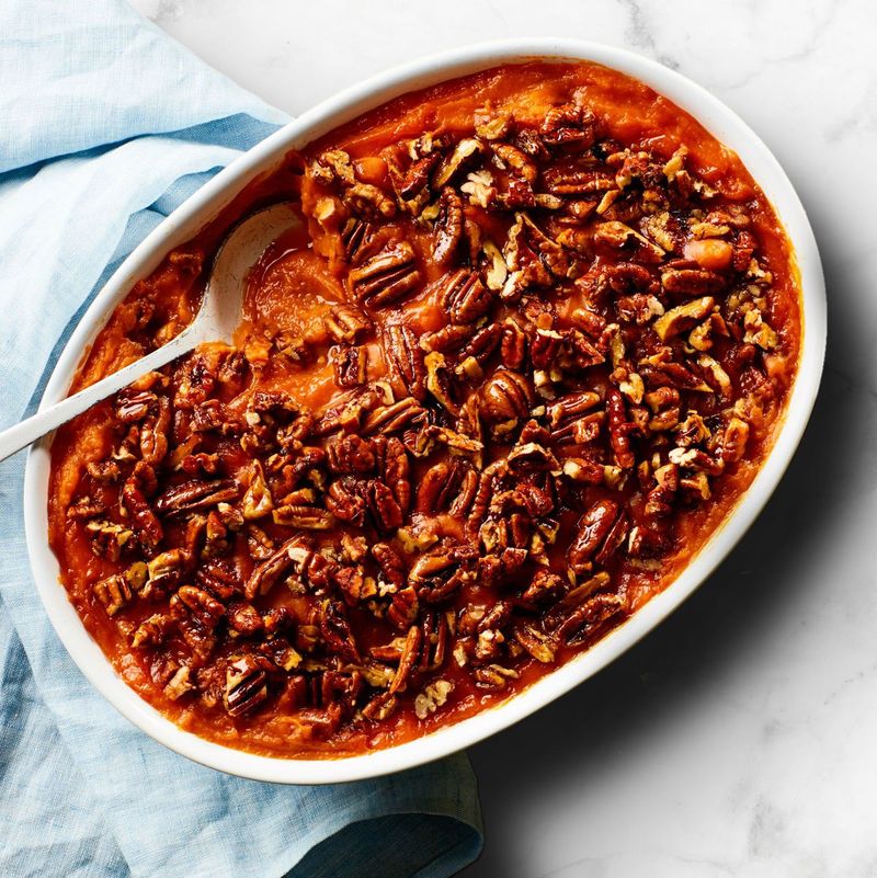 Sweet Potato Casserole with Pecan Topping