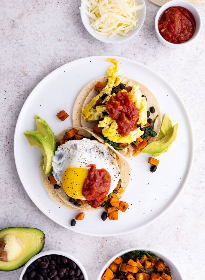 Roasted Veggie Breakfast Tacos