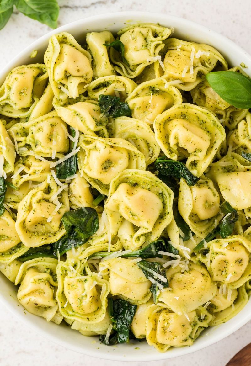 Pesto Tortellini with Spinach