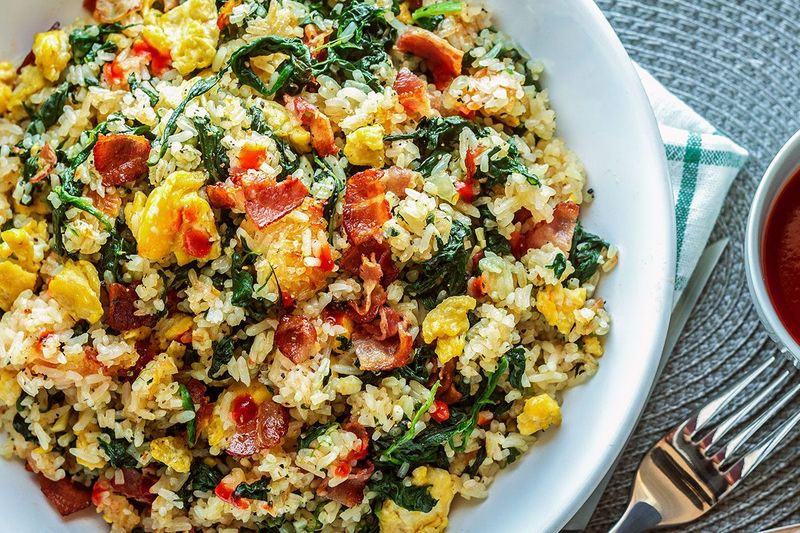 Spinach and Egg Fried Rice