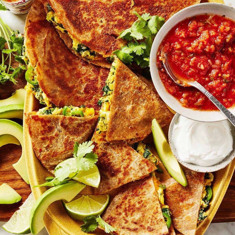 Roasted Veggie Breakfast Quesadilla