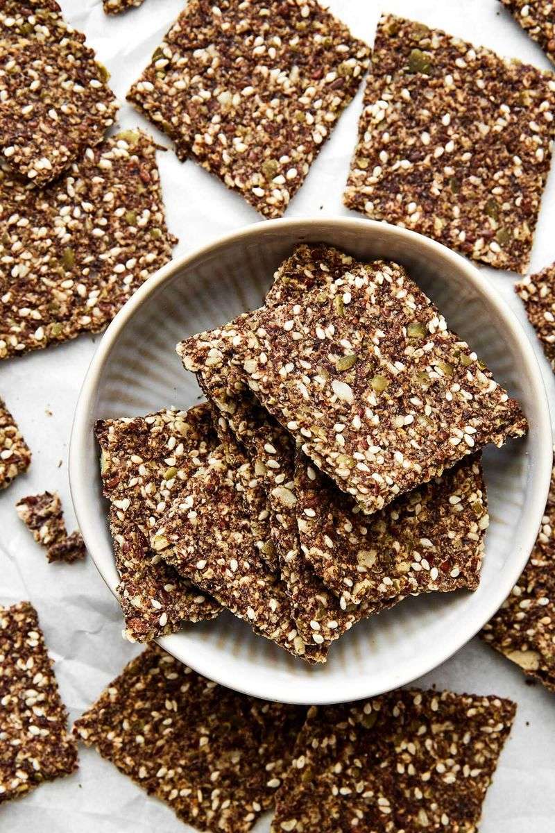 Chia and Flax Seed Crackers