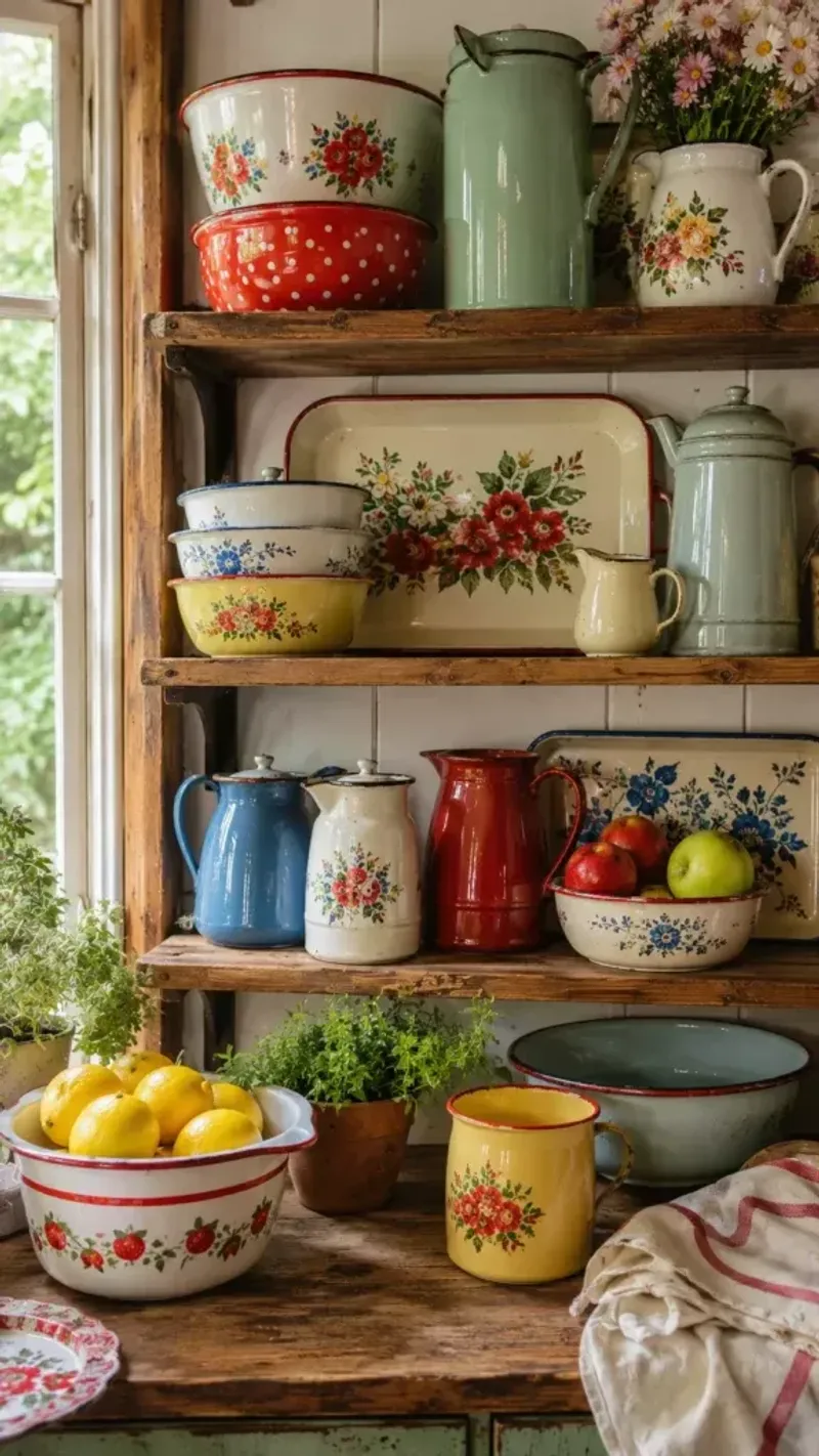 Open Shelving With a Vintage Soul