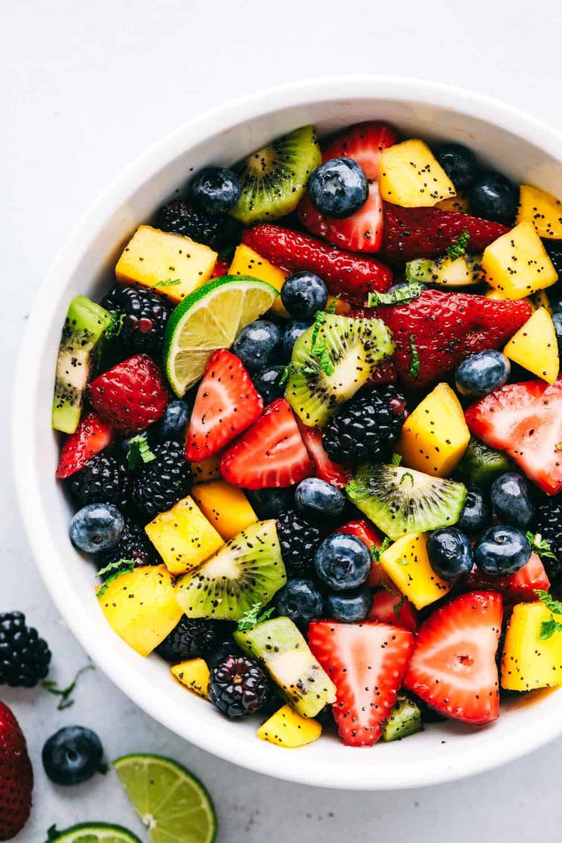 Fruit Salad with Honey Lime Dressing