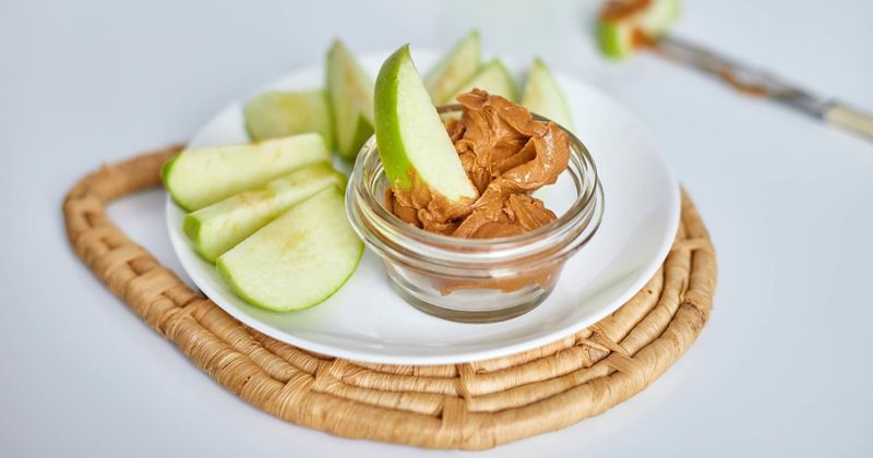 Apple and Almond Butter on Whole Grain Crackers