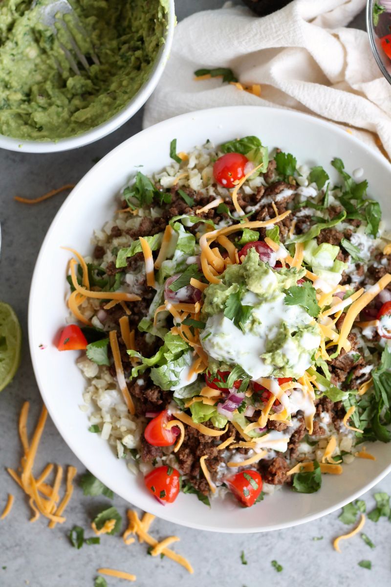 Beef and Cauliflower Rice Bowl