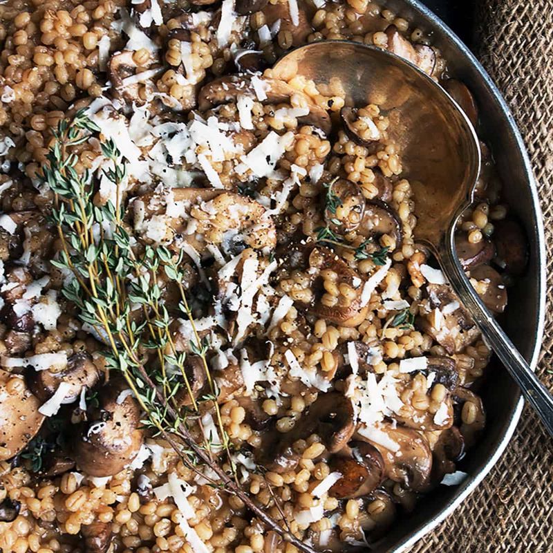Barley and Mushroom Risotto-Style Bowl