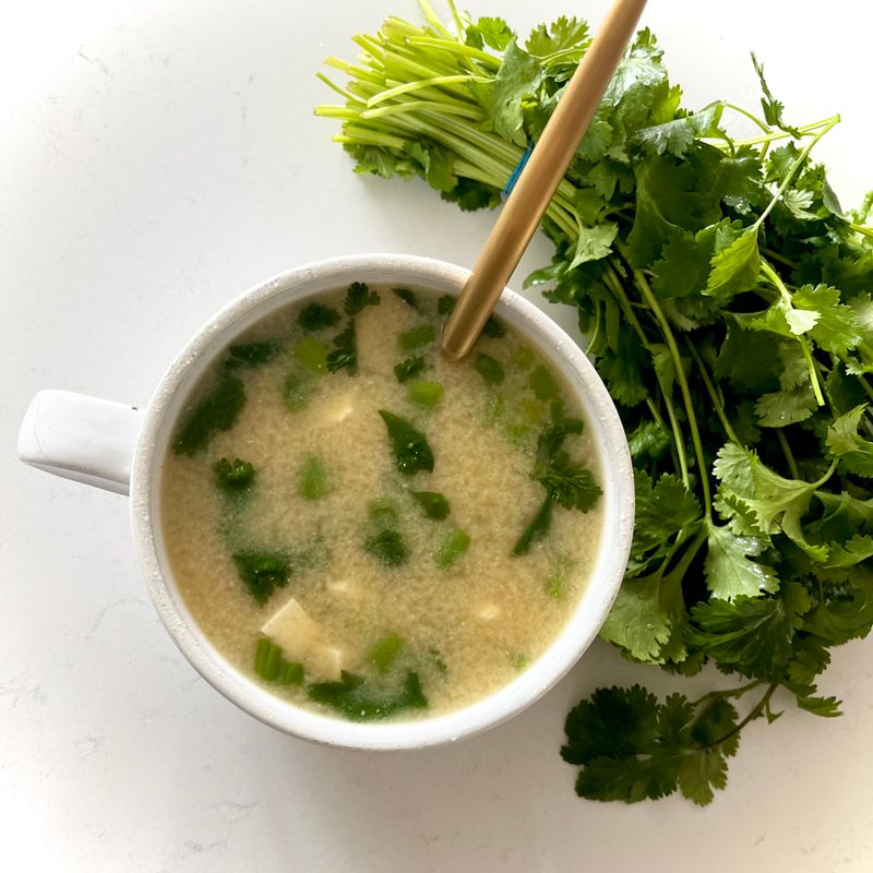 Miso Soup With Tofu And Seaweed