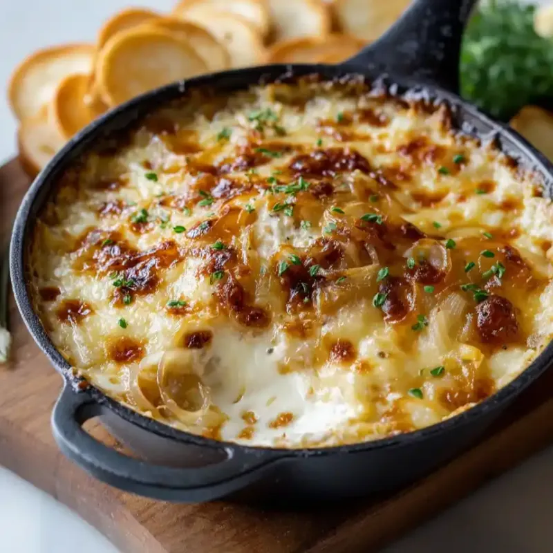 Warm Caramelised Onion And Gruyere Dip