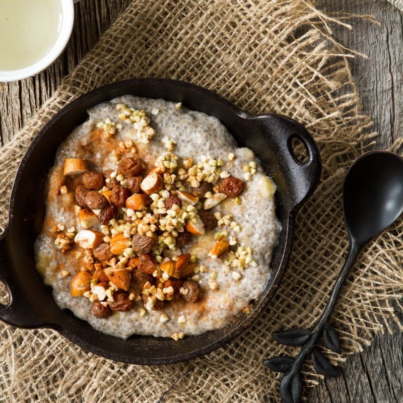 Chia Seed Pudding With Cinnamon And Walnuts