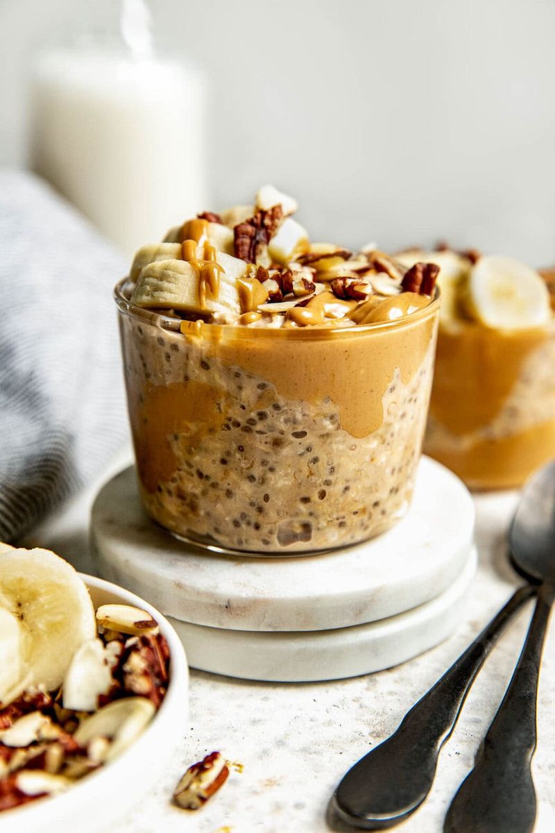 Peanut Butter and Banana Overnight Oats