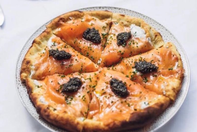 Smoked Salmon Pizza by Wolfgang Puck