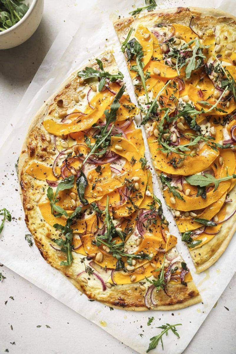 Honey Roasted Pumpkin and Feta Flatbread