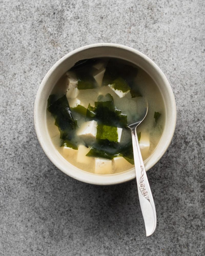 Miso Soup With Wakame and Tofu