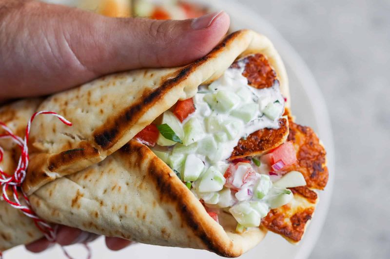 Crispy Halloumi and Roasted Pepper