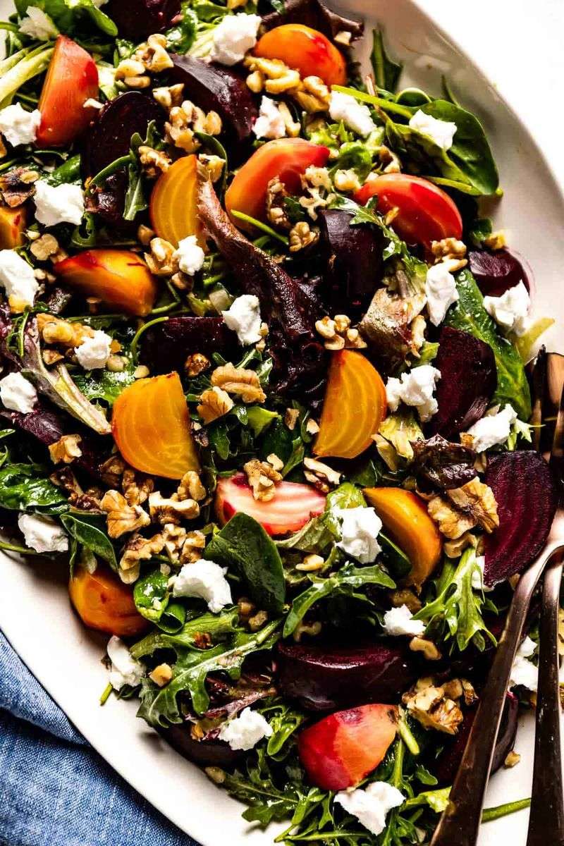 Roasted Beet and Goat Cheese Salad