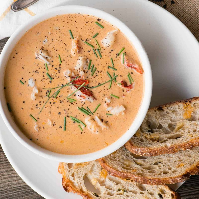 Lobster Bisque with Crusty Bread
