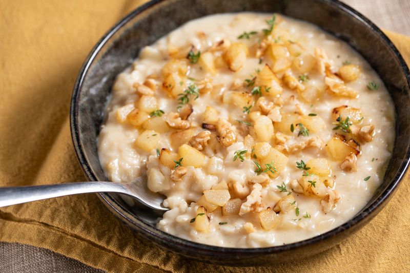 Pear and Walnut Risotto