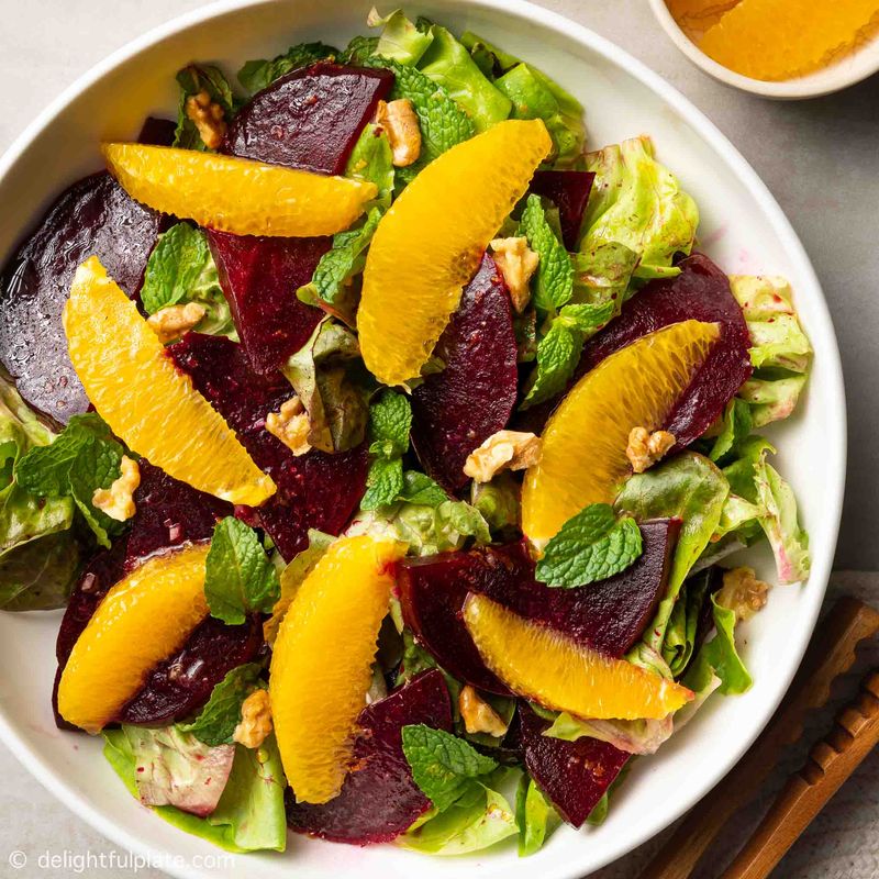 Dark Chocolate and Orange Roasted Beetroot Salad